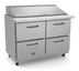 Thumbnail image #2 for Kelvinator Commercial 48-Inch Two-Section Mega Top Refrigerated Sandwich/Salad Prep Table with 4 Drawers