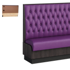 Thumbnail image #1 for ATSMFG ATS AT&S-ASWB-KR48-BT GR8 Karender Wall Booth, 48" high, Sewn Button-tuft back, Upholstery and foam fitted over a computer-cut cabinet-grade
