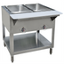 Thumbnail image #1 for BK Resources 2-Well Natural Gas Hot Food Table with Cutting Board Shelf and Adjustable Undershelf