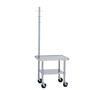 30 Inch x 24 Inch Stainless Steel Top Mixer Stand with Adjustable Undershelf