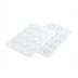 Thumbnail image #1 for Silikomart Plisse 6-Cavity Chocolate & Candy Mold, 2.95-Inch Diameter, White