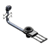 Thumbnail image #1 for T&S Brass Modular Pull Waste Drain Valve with 3-1/2-Inch Sink Opening, Overflow Tube, and 3-Inch Handle Extension