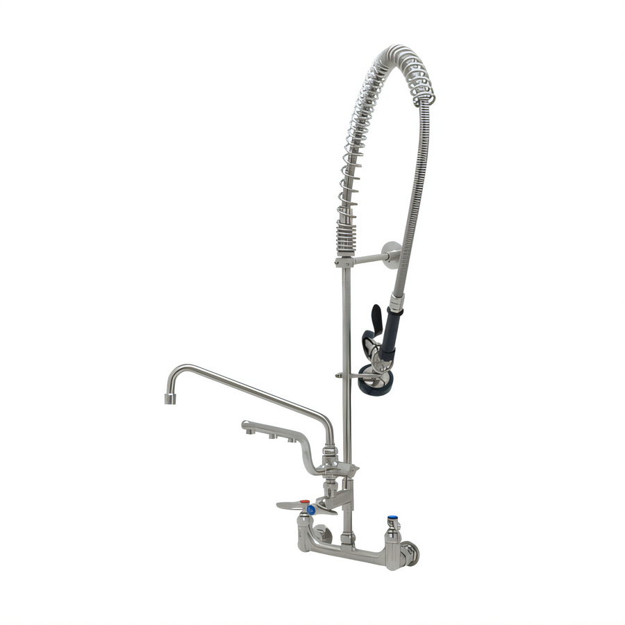 Product image #1 for EverSteel 8-Inch Wall Mount Pre-Rinse Mixing Faucet with 12-Inch Swing Nozzle