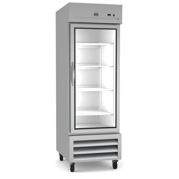 Product image #1 for Kelvinator Commercial 27-Inch One-Section Reach-In Refrigerator with Glass Door, Bottom-Mount Refrigeration, 21 Cu. Ft.