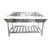 Thumbnail image #1 for Adcraft 4-Well Stainless Steel Electric Water Bath Steam Table with Open Shelf Base, 208/240V