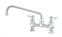 Krowne Diamond Series 8-Inch Center Raised Deck Mount Manual Faucet with 12-Inch Swing Spout