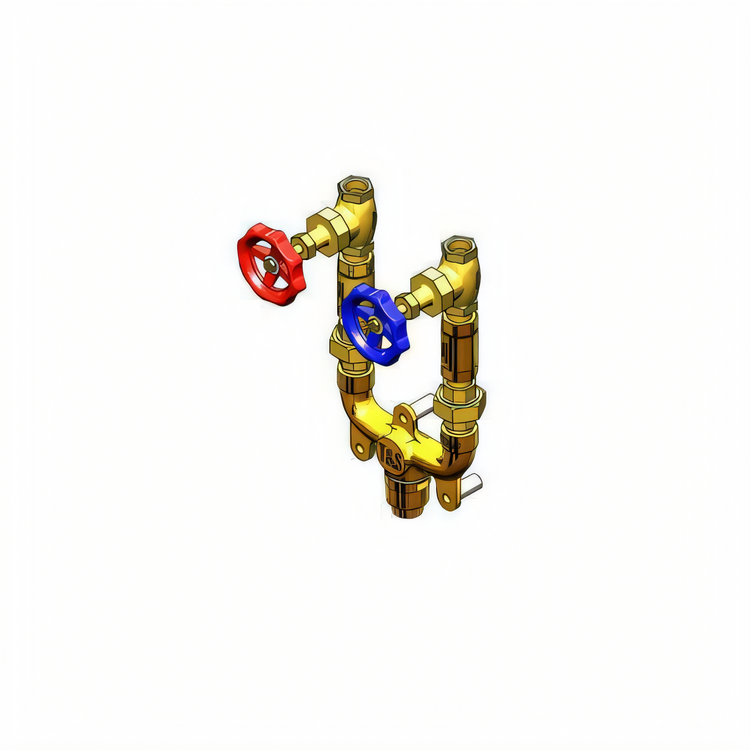 Product image #1 for Commercial Range Mixing Valve Assembly with (2) Check Valves and (2) Globe Valves, 3/4 Inch NPT