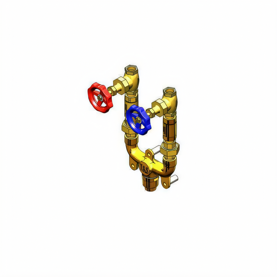Product image #1 for Commercial Range Mixing Valve Assembly with (2) Check Valves and (2) Globe Valves, 3/4 Inch NPT