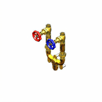 Commercial Range Mixing Valve Assembly with (2) Check Valves and (2) Globe Valves, 3/4 Inch NPT