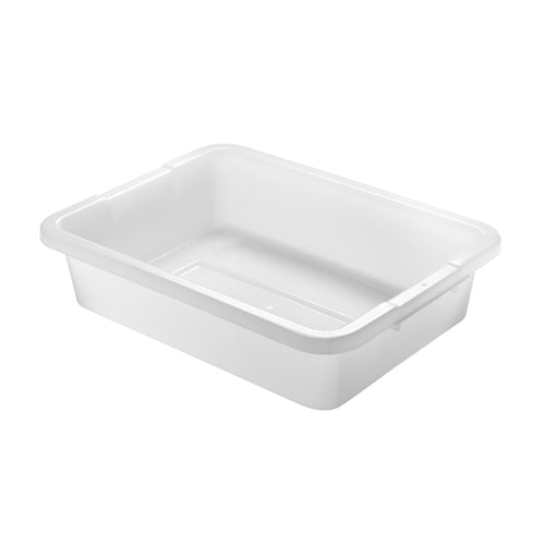 Product image #1 for Rubbermaid Commercial 4-5/8 Gallon White Plastic Bus Tub / Utility Box, 20 x 15 x 5 Inches