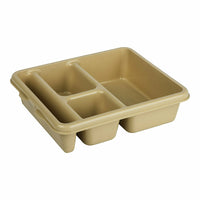 Cambro Rectangular 4-Compartment Co-Polymer Meal Delivery Tray, Tan