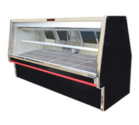 Howard-McCray 34E Series 52-1/2-Inch Remote Deli Meat & Cheese Service Case with Straight Glass, Black Exterior/White Interior, and LED Lighting