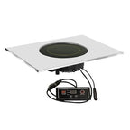 Thumbnail image #1 for Eastern Tabletop 804IND Induction Cooktop, round, built-in or tabletop, with rectangular stainless steel adapter, power levels: level 1: 145 - 155°F