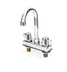 Thumbnail image #1 for Commercial Deck Mount Gooseneck Manual Faucet, 4-Inch Center, 4-Inch Spout