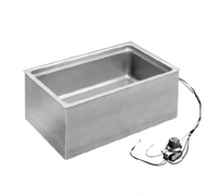 Wells BMW-206RT Built-In Bottom-Mount Electric Hot Well Food Warmer, 1 Full-Size Pan, Wet/Dry, Stainless Steel
