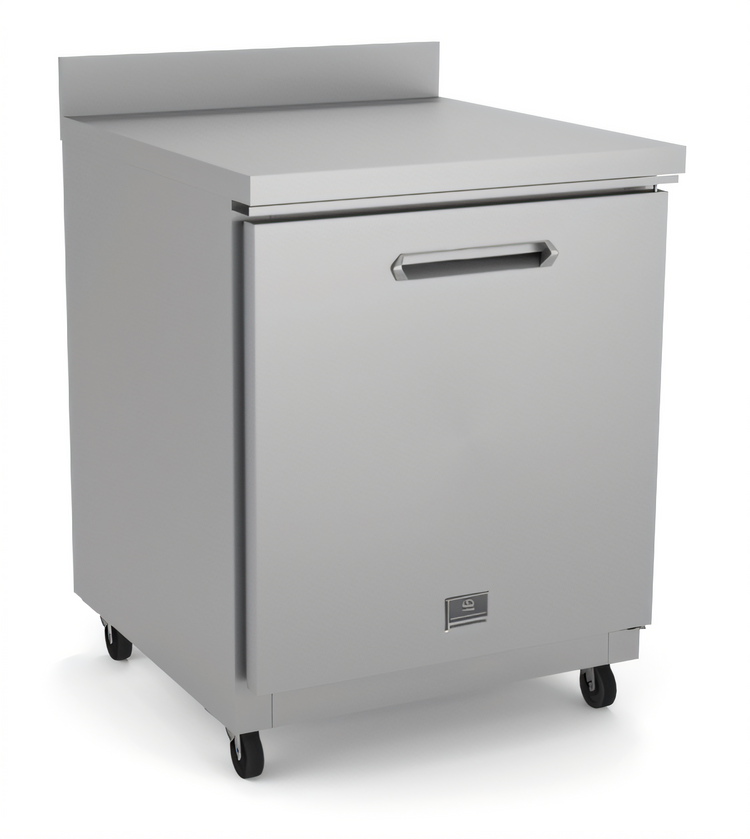 Product image #2 for Kelvinator Commercial 27-Inch One-Door Work Top Freezer with Backsplash, 6.5 Cu. Ft., Self-Contained Rear-Bottom Mounted Refrigeration
