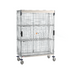 Thumbnail image #1 for Metro SlideSecure Super Erecta Mobile Wire Security Cage with Sliding Doors and 2 Intermediate Shelves, Chrome