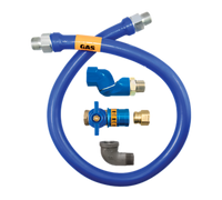 Dormont Blue Hose 1/2 Inch x 72 Inch Moveable Gas Connector Hose Assembly with Swivel MAX and Safety Quik
