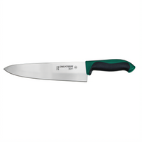 Dexter 360 10-Inch Stamped Cook's Knife with Straight Edge and Green Handle