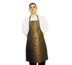 Thumbnail image #1 for 35 x 26 Inch Brown Naugahyde Bib Apron with Nylon Ties and Lower Pocket