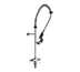 Thumbnail image #1 for General Hardware Deck Mount Pre-Rinse Faucet with 6-Inch Wall Bracket, Spray Valve, and 44-Inch Flexible Stainless Steel Hose