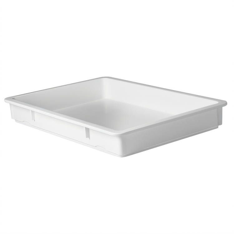 Product image #1 for Stackable Rectangular Polypropylene Dough Proofing Box, 25-5/8 x 18 x 3-1/4 Inch, White