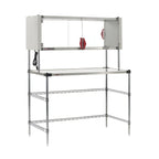 Thumbnail image #1 for Metro Super Erecta® Hot EZHSE48W-KIT Heated Stainless Steel Workstation, 48 x 24 Inches, Enclosed Heated Shelf, Overhead Wire Shelf