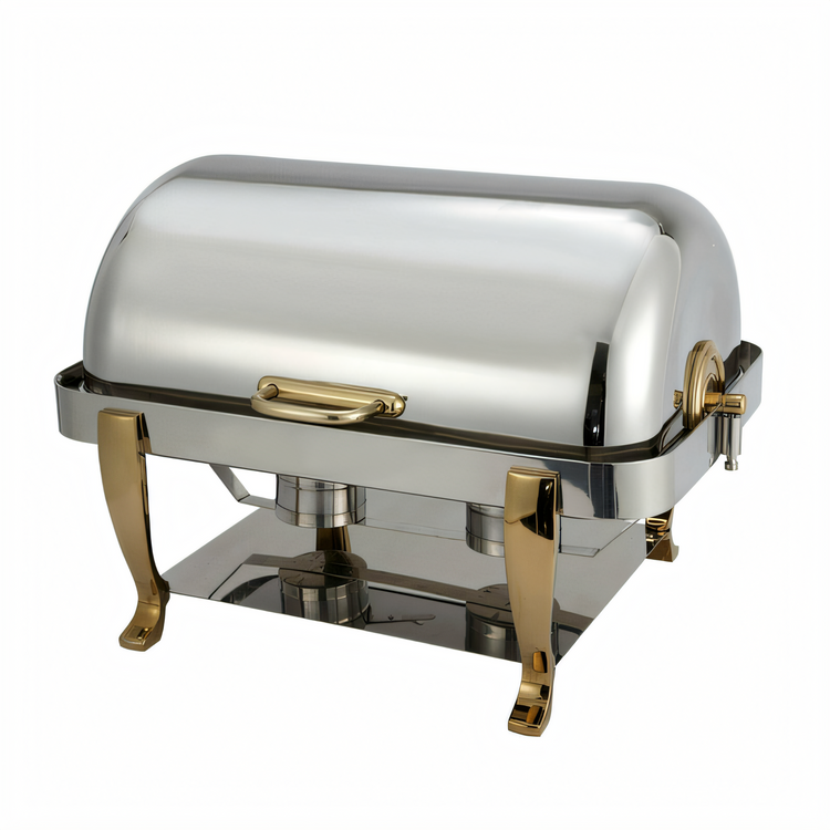 Product image #1 for Vintage 8 Qt Full-Size Rectangular Roll Top Chafer