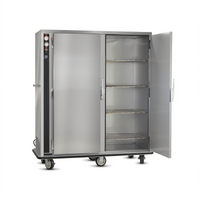 FWE P-Series Electric Heated Banquet Cart, Double Door, 160-200 Covered Plate Capacity