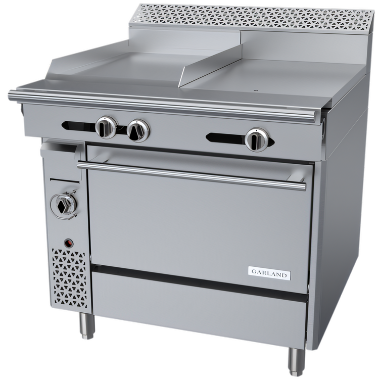 Product image #1 for Garland Cuisine 36-Inch Heavy-Duty Natural Gas Combination Range with Left Griddle, Right Hot Top, and Standard Oven