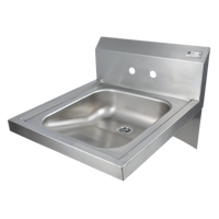 John Boos Pro-Bowl Wall-Mount Stainless Steel Hand Wash Sink, 14 x 16 Inch Bowl