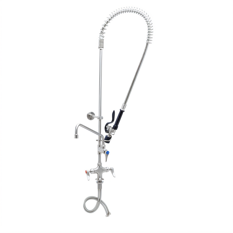 Product image #2 for Single-Hole Deck Mount Mixing Faucet with 12-Inch Swing Nozzle and Spray Valve