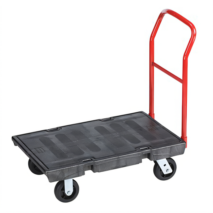 Product image #1 for Rubbermaid Commercial Products Heavy Duty Black Platform Truck, 48 x 24 Inch Deck, 2000 lb. Capacity