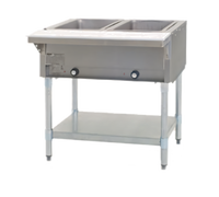 Eagle Group 33-Inch Electric Hot Food Table, Open Base, 2 Dry Wells, 208V 3-Phase