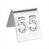 Thumbnail image #1 for American Metalcraft Embossed Stainless Steel Mini Table Number Tent Set, 401-600