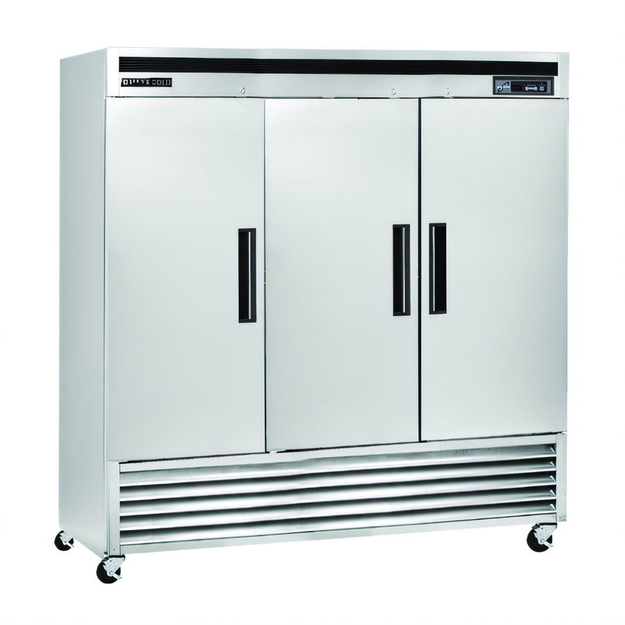 Product image #1 for Maxx Cold Three-Section Reach-In Freezer, 66.7 Cu. Ft., Bottom-Mount Self-Contained, Stainless Steel