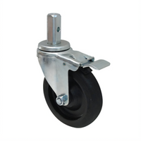 Winco 5-Inch Full Swivel Stem Caster with Brake for ALRK-/ALZK-/AWRK-/AWZK-Series Shelving