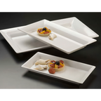 Thumbnail image #1 for American Metalcraft Endurance MEL19 White Melamine Rectangular Platter, 14-1/4 x 7-1/2 x 1-1/2 Inches Case of 12