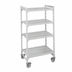 Thumbnail image #2 for Cambro Camshelving Premium 4-Shelf Vented Mobile Starter Unit, 24 x 42 x 75-1/4 Inches, Speckled Gray
