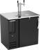 Thumbnail image #1 for Beverage-Air DDN36HC-B Shallow-Depth Direct Draw Draft Beer Cooler, 36-Inch Wide, 1 Door, Dual-Faucet Tower, 1/2-Keg Capacity