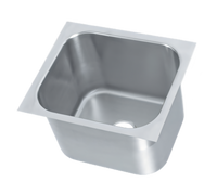 Vollrath Weld-In / Undermount Single Compartment Sink, 19 x 16 x 14 Inches, 18-Gauge Stainless Steel