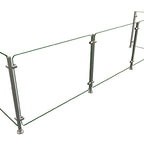 Thumbnail image #1 for Hatco Flav-R-Shield™ EP5-96 Single-Sided Full-Service Pass-Over Sneeze Guard, Tempered Glass, 304 Stainless Steel, 96" W x 18" D x 25" H