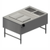 Thumbnail image #1 for BK Resources Standard Pass-Thru Underbar Ice Bin Cocktail Station with Dual Dump Sinks and 10-Circuit Cold Plate