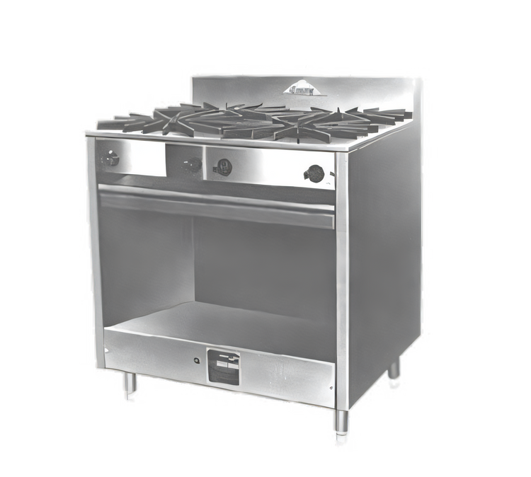 Product image #1 for Comstock-Castle 36-Inch Gas Spacer Range with 4 Open Burners and Cabinet Base