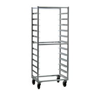 New Age Mobile Full-Height Side-Loading Aluminum Bun Pan Rack, 12 Pan Capacity for 18 x 26 Inch Pans