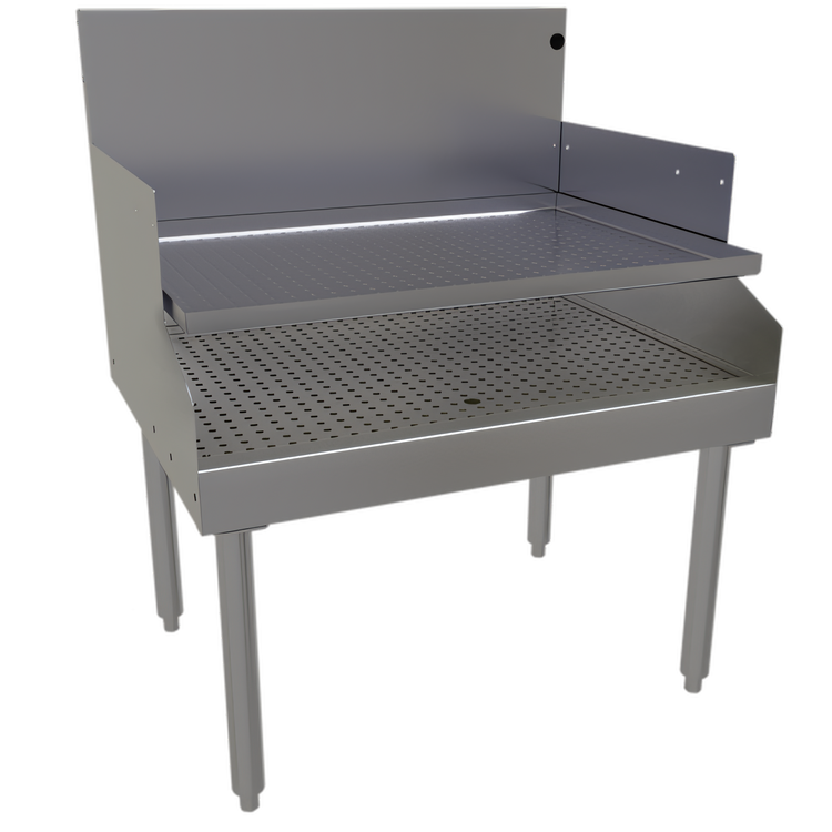 Product image #1 for Glastender RDBA-30S 30-Inch Free-Standing Recessed Drainboard with Perforated Shelf