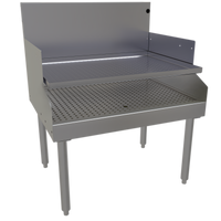 Glastender RDBA-30S 30-Inch Free-Standing Recessed Drainboard with Perforated Shelf