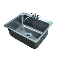 Drop-In Single-Compartment 304 Stainless Steel Sink with 28
