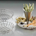 Thumbnail image #1 for American Metalcraft WISS10 10-Inch Round Stainless Steel Wire Serving Basket Case of 24