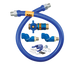 Thumbnail image #1 for Dormont Blue Hose 48-Inch 1/2-Inch I.D. Deluxe Moveable Gas Connector Kit with Double Swivel MAX and Safety Quik